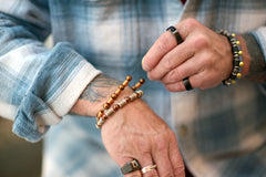 Texas Two-Tone Tilted Bead Bracelet