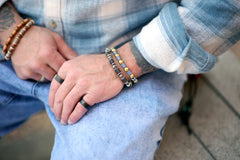 Texas Two-Tone Tilted Bead Bracelet