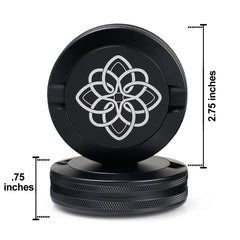 EDC Aluminum Modular Laser Engraved Pouch Container with carbon fiber carrying case