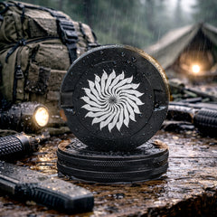 EDC Aluminum Modular Laser Engraved Pouch Container with carbon fiber carrying case